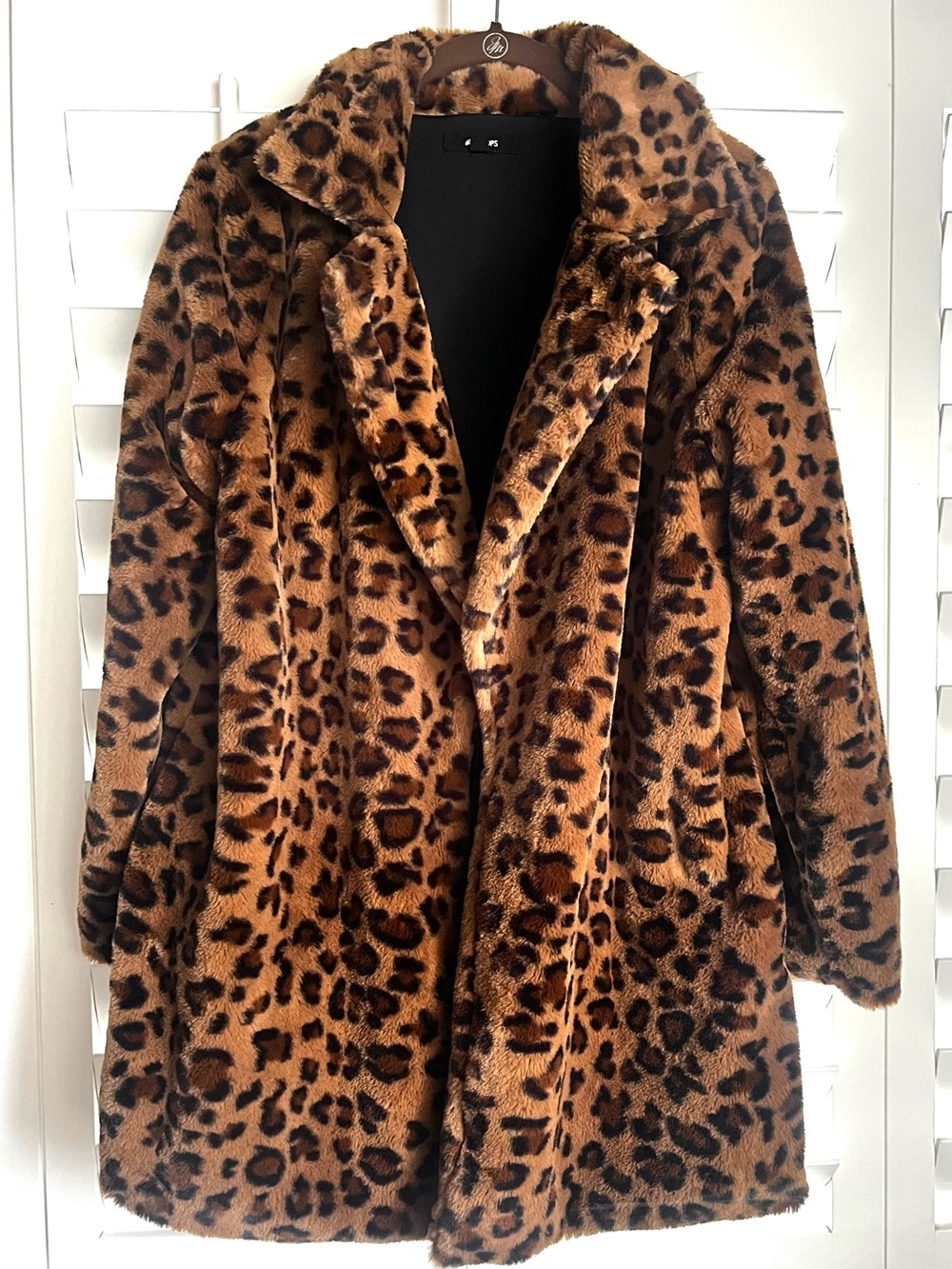 Leopard Print Faux Fur Coat